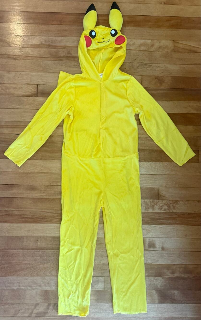 Pokemon Pikachu Halloween Costume Kids Size 4-6 Yellow Jumpsuit NEW